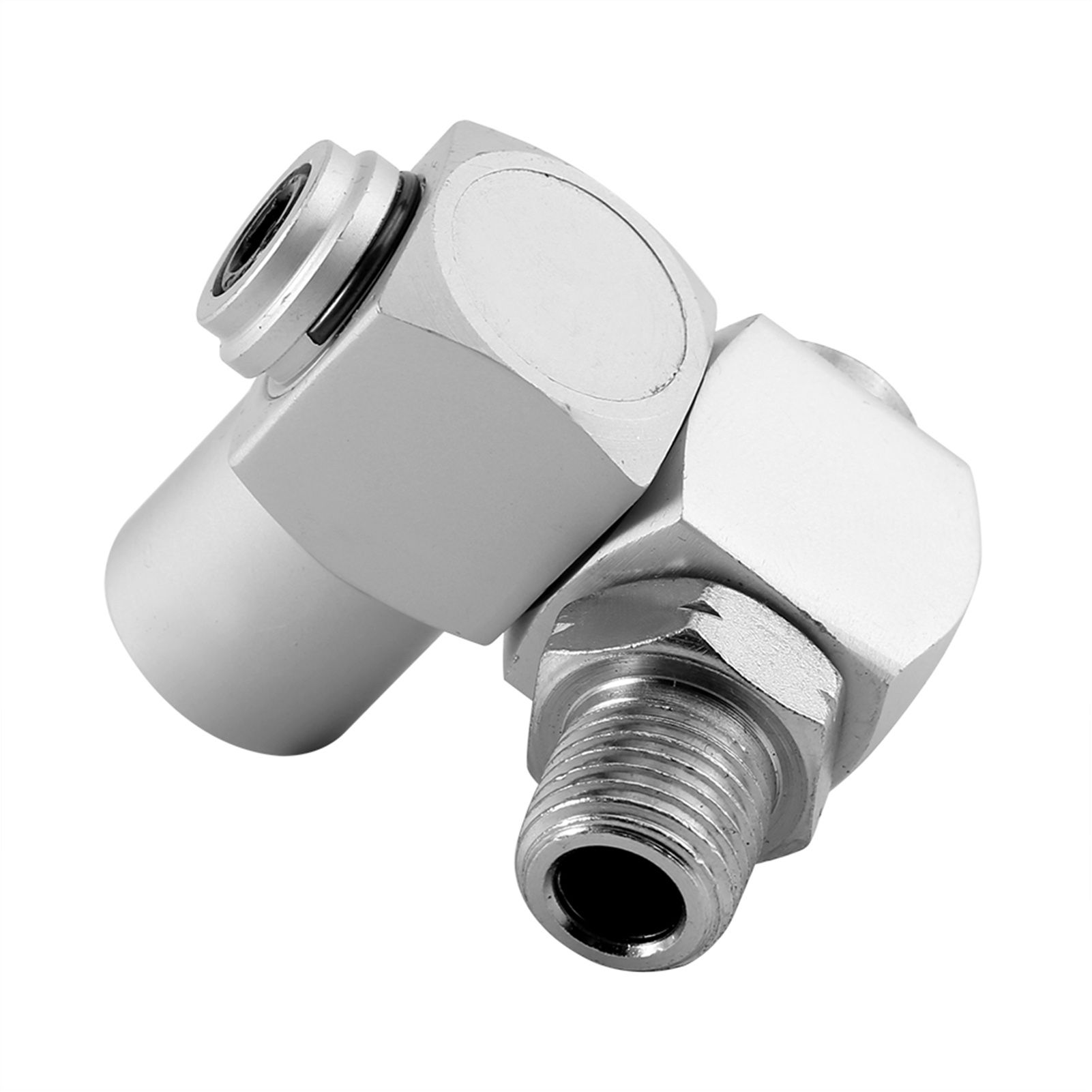 4pcs/Set Aluminum 1/4" Universal 360 Swivel Air Hose Connector Adapter Tool view 7
