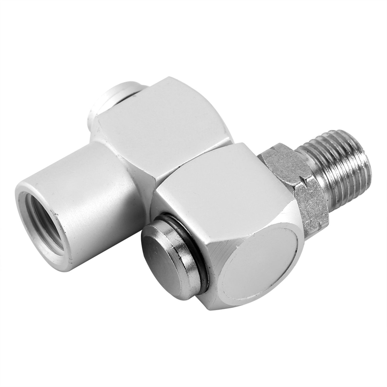 4pcs/Set Aluminum 1/4" Universal 360 Swivel Air Hose Connector Adapter Tool view 11