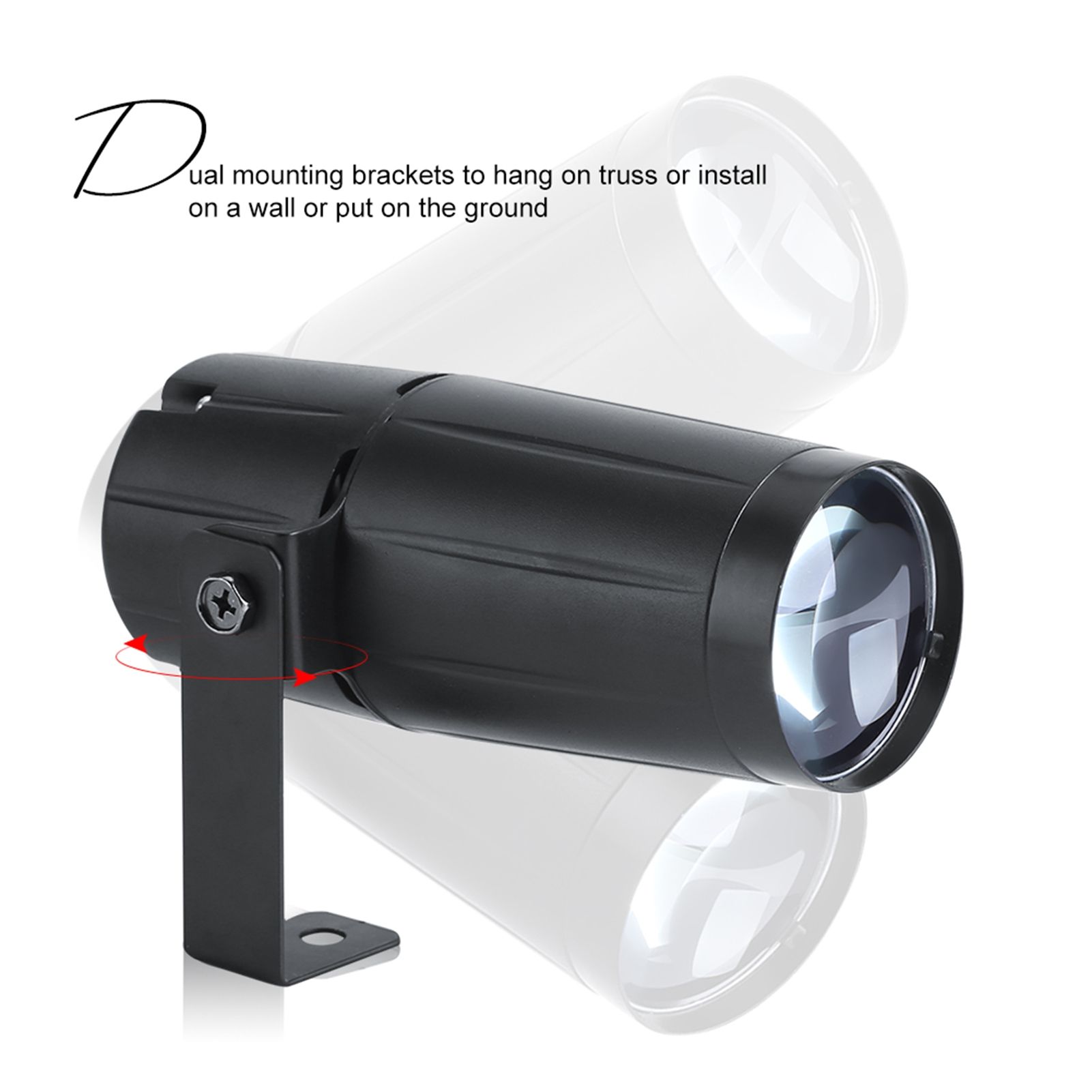 3W LED Beam Spotlight Stage Disco Pub Party Light Effect Pinspot Lights ~ view 4