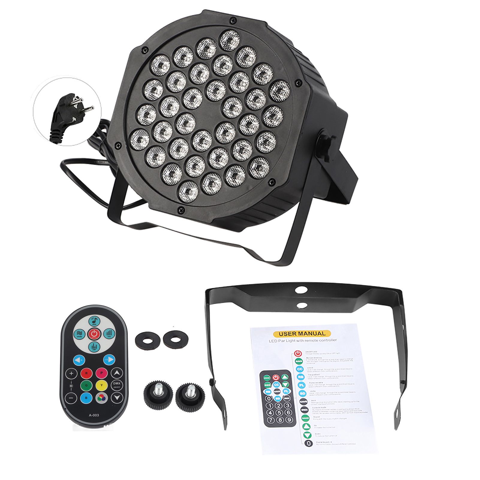 72W 36LED RGB Stage Light Party Disco Club Lamp DMX512 with Remote Control ~ view 2