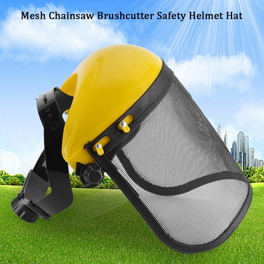 Safety Helmet Hat with Full Face Mesh Visor for Logging Brushcutter Forestry view 2