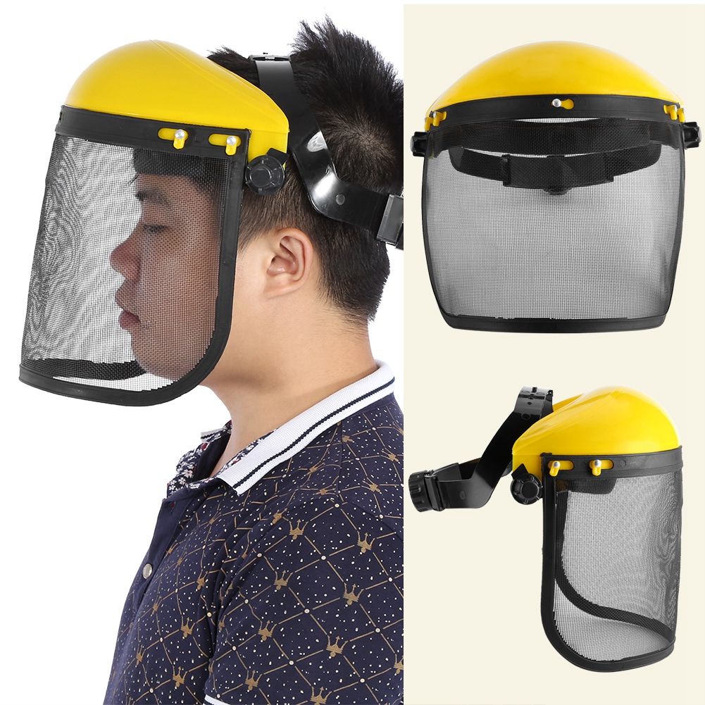 Safety Helmet Hat with Full Face Mesh Visor for Logging Brushcutter Forestry view 4