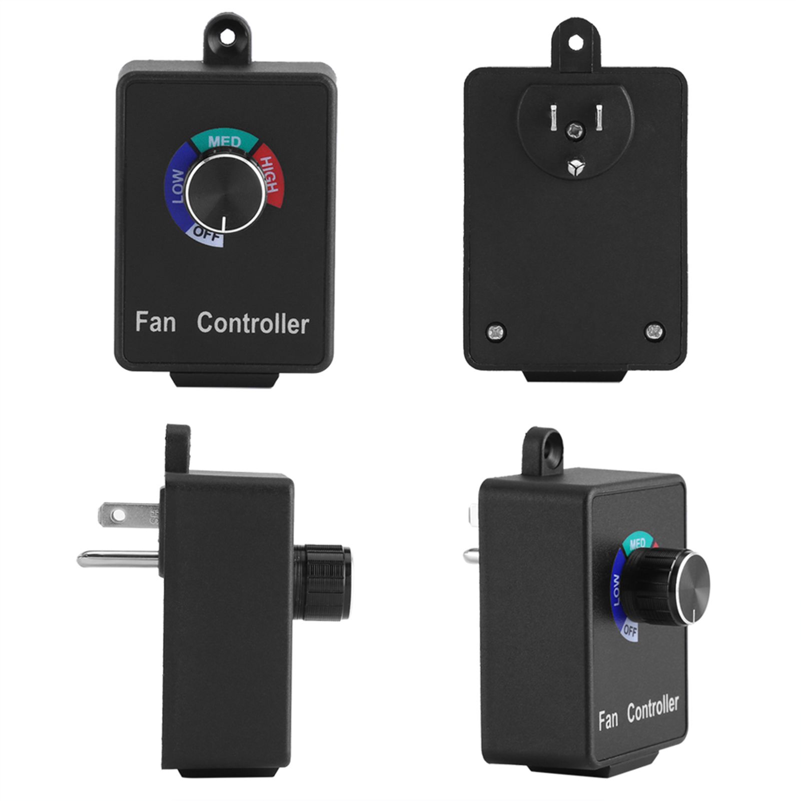 3A Active Duct Fan Variable Speed Dial Controller for Inline Hydroponics Fans view 3