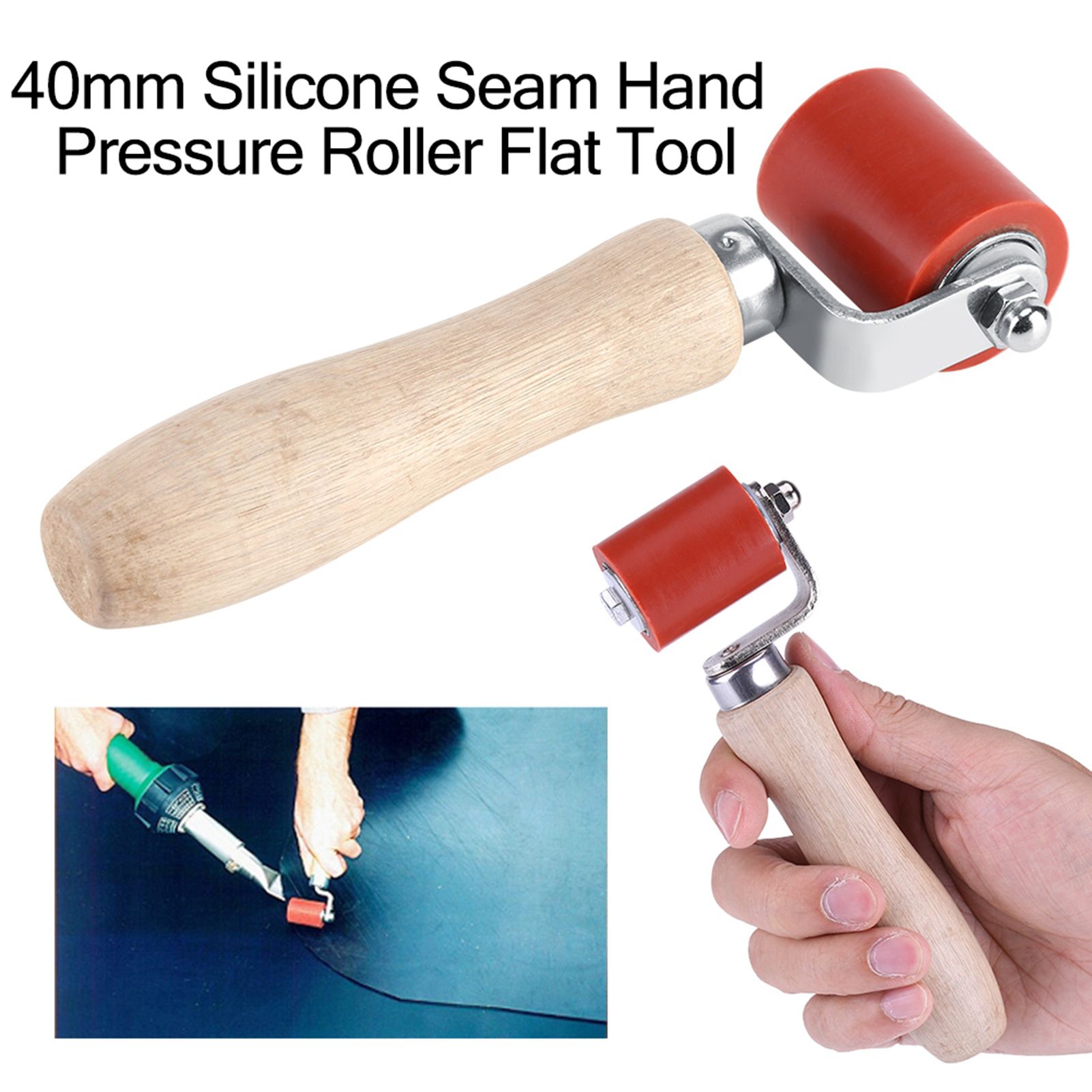 40mm Silicone High Temperature Resistant Seam Hand Pressure Roller Roofing PVC view 11