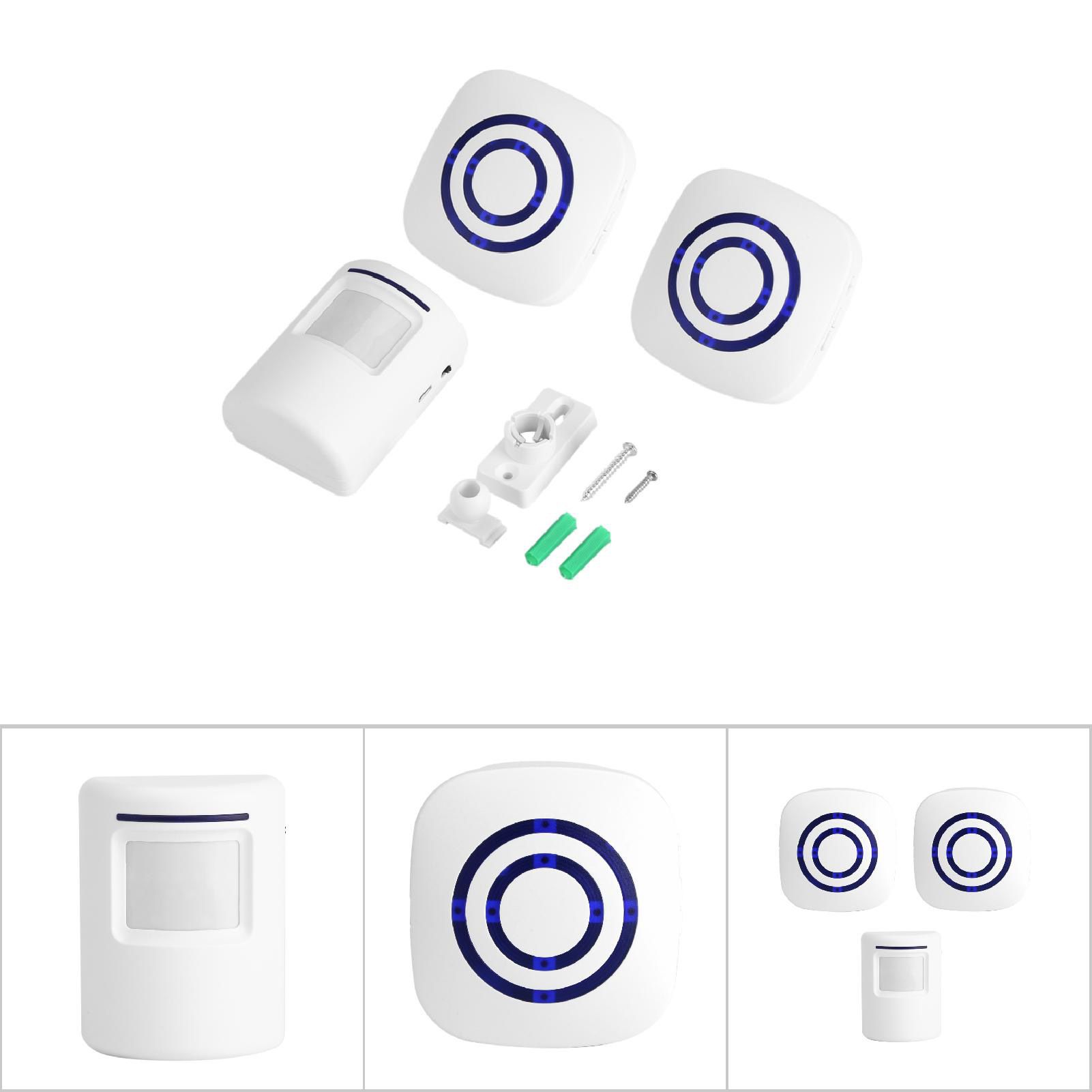 Wireless Infrared Sensor Motion Detector Entry Door Bell Alarm 1 Transmitter &amp view 6