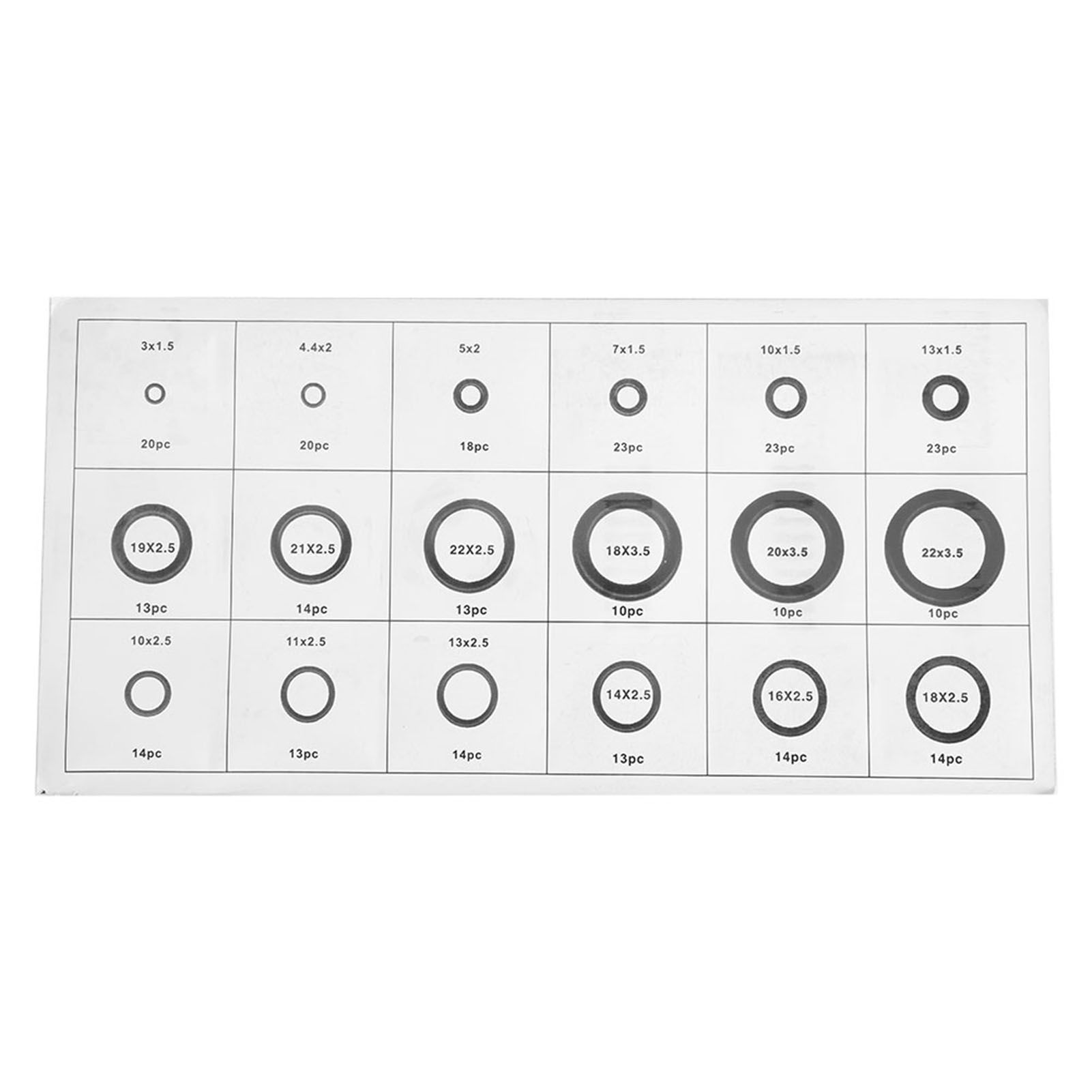 279pcs Kit 18 Sizes Rubber O Ring Assortment Set Hydraulic Plumbing Gaskets view 6