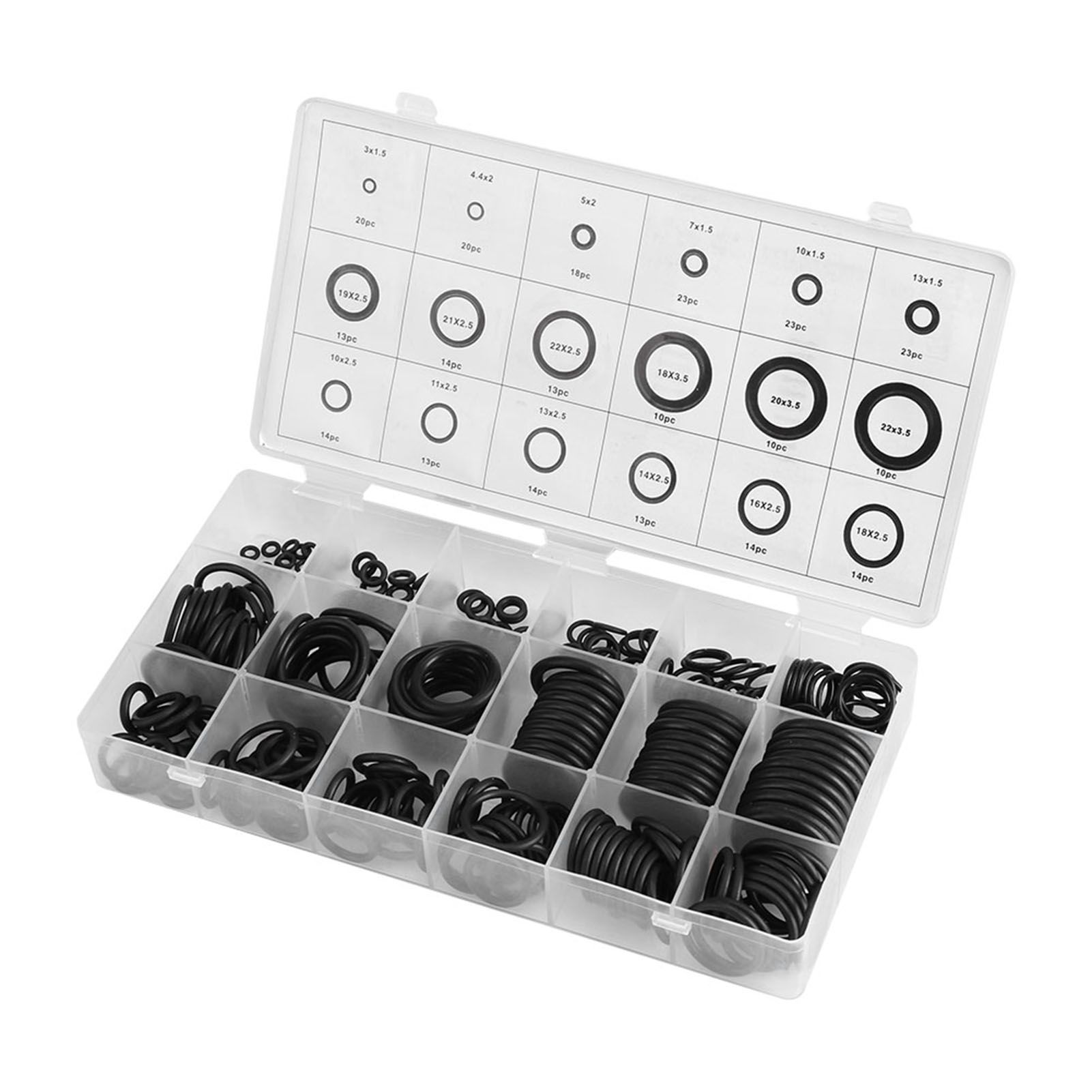 279pcs Kit 18 Sizes Rubber O Ring Assortment Set Hydraulic Plumbing Gaskets view 11
