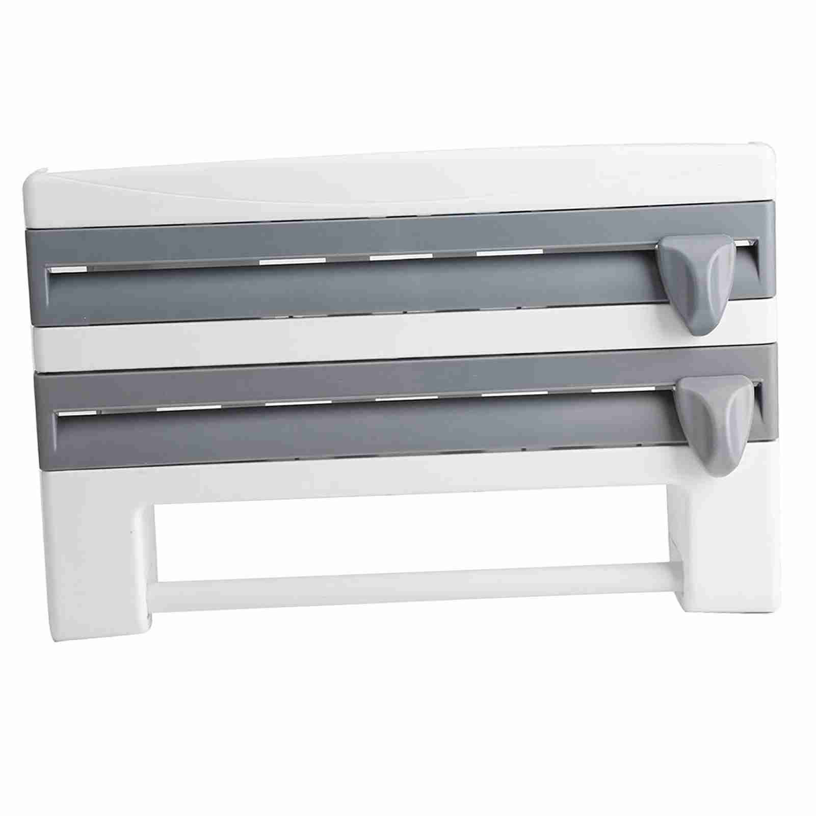 Kitchen Sauce Bottle Storage Rack Paper Towel Holder Mount Kitchen Tool Cling view 4