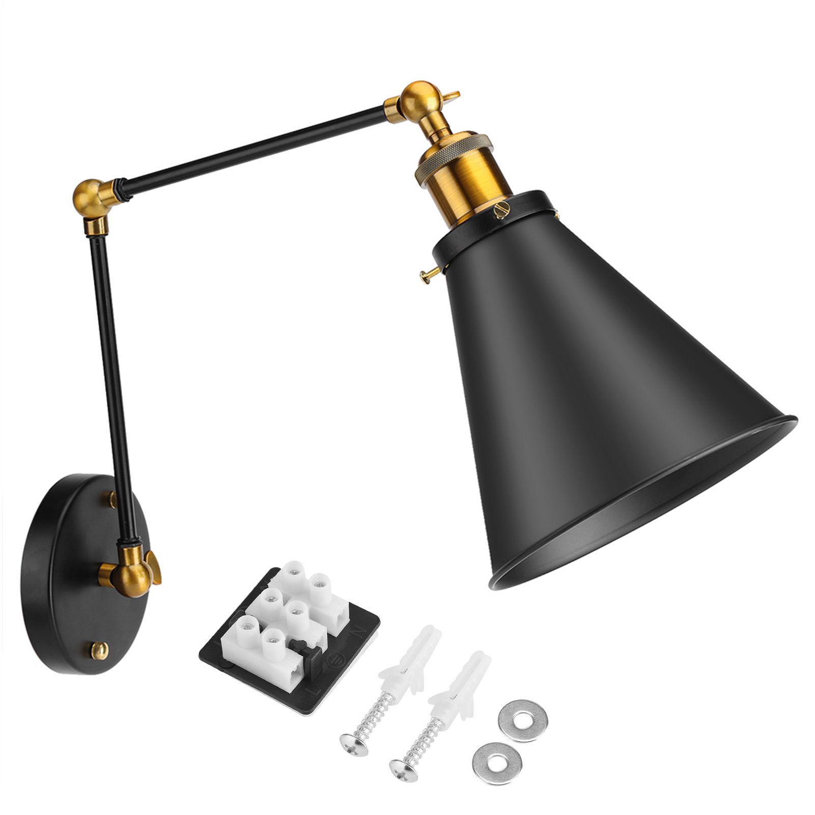Adjustable Vintage Industrial Loft Swing Arm Ambient Lighting Warehouse Wall Decor view 2