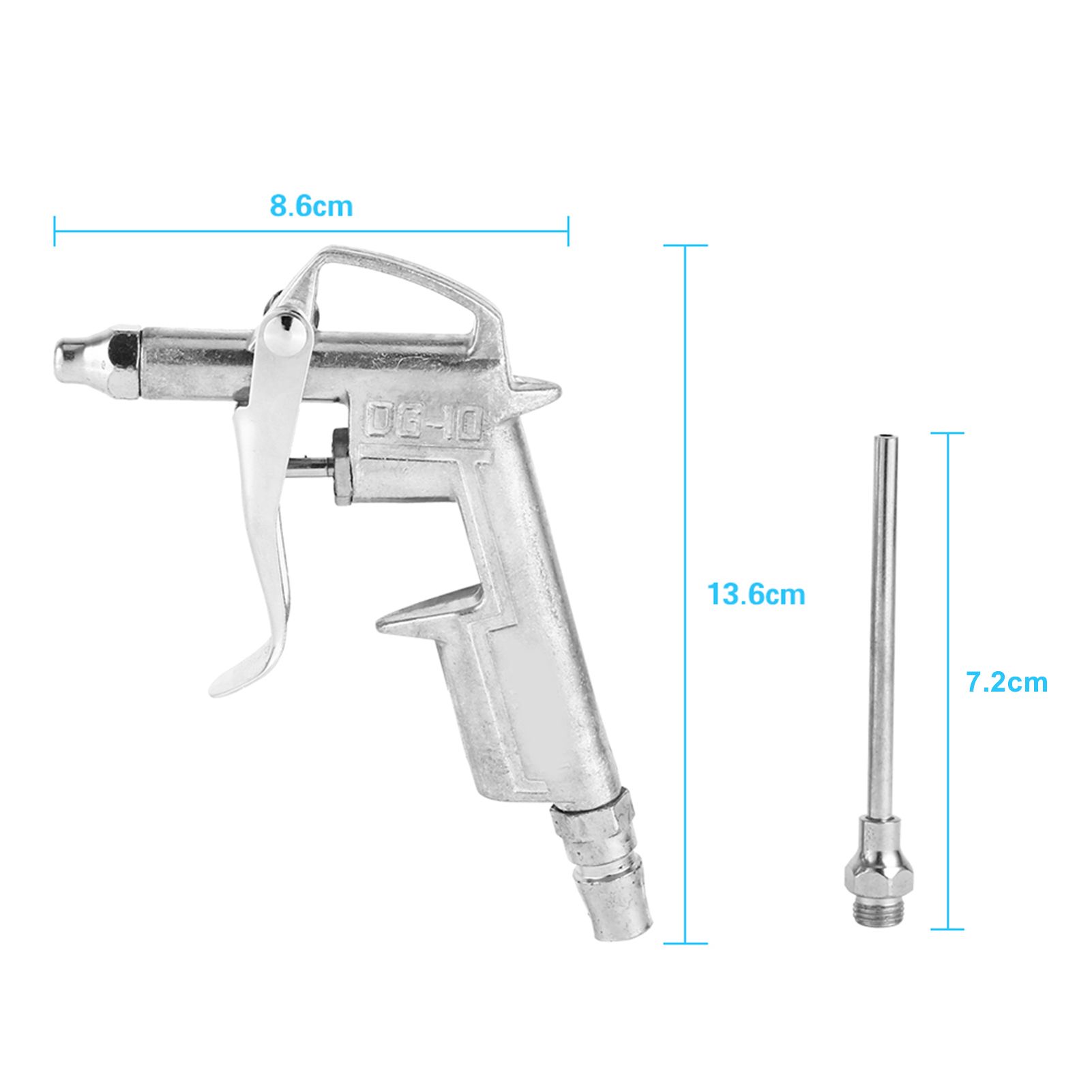 Air Compressor Dust Duster Trigger Handle 1/4" Compressed Alloy Nozzle Blow view 10
