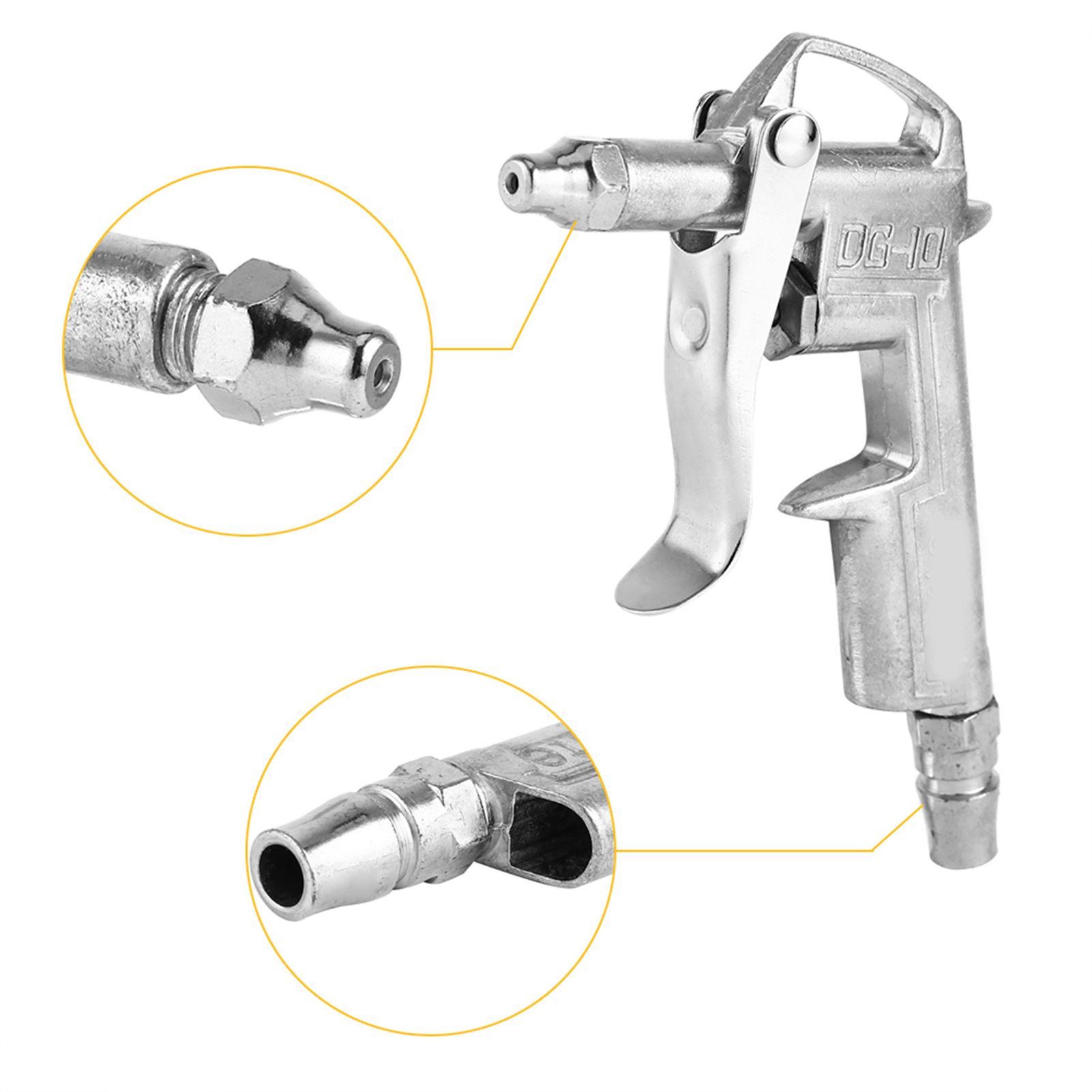Air Compressor Dust Duster Trigger Handle 1/4" Compressed Alloy Nozzle Blow view 12