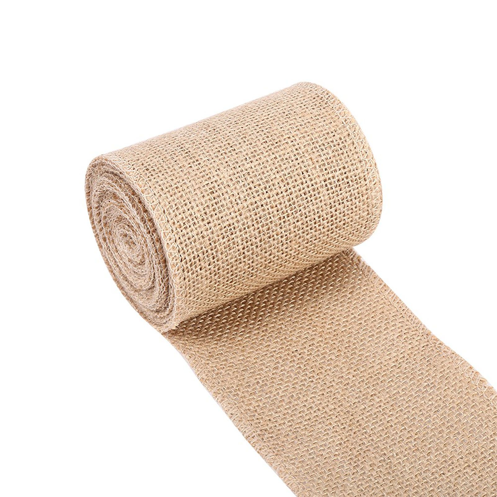 Nature Hessian Jute Burlap Ribbon Rustic Table Runner Crafts Chair Home view 2