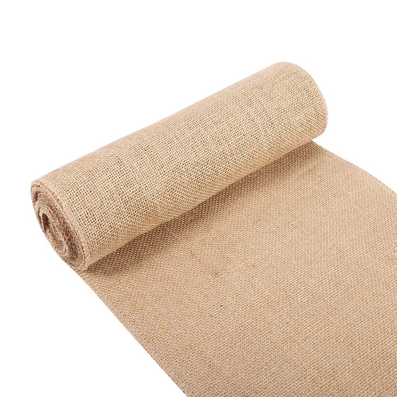 Nature Hessian Jute Burlap Ribbon Rustic Table Runner Crafts Chair Home view 2