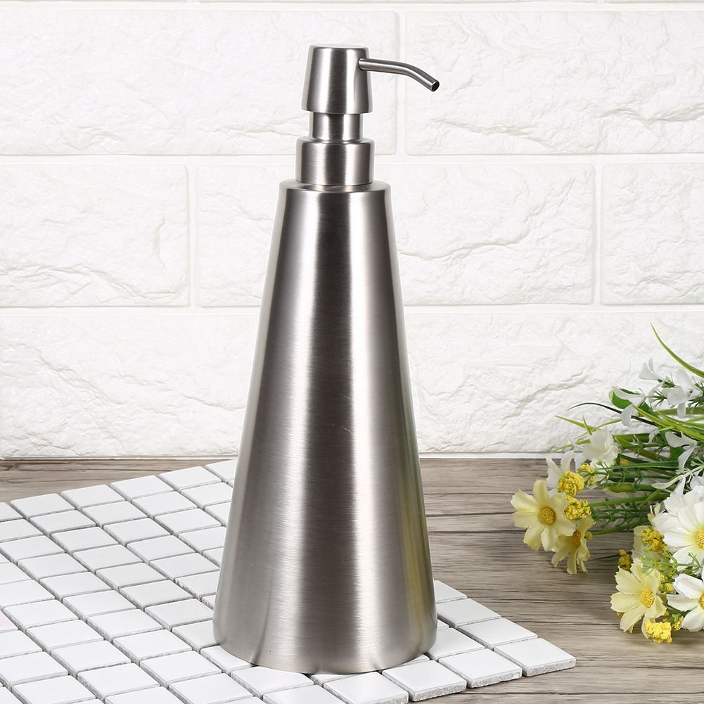 1PC 800ml Large Capacity Stainless Steel Pump Soap Dispenser Countertop view 7
