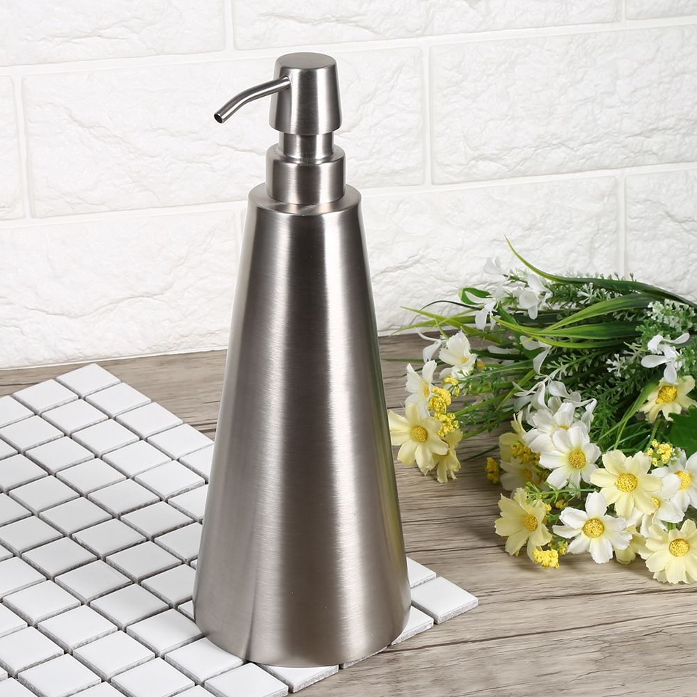 1PC 800ml Large Capacity Stainless Steel Pump Soap Dispenser Countertop view 9