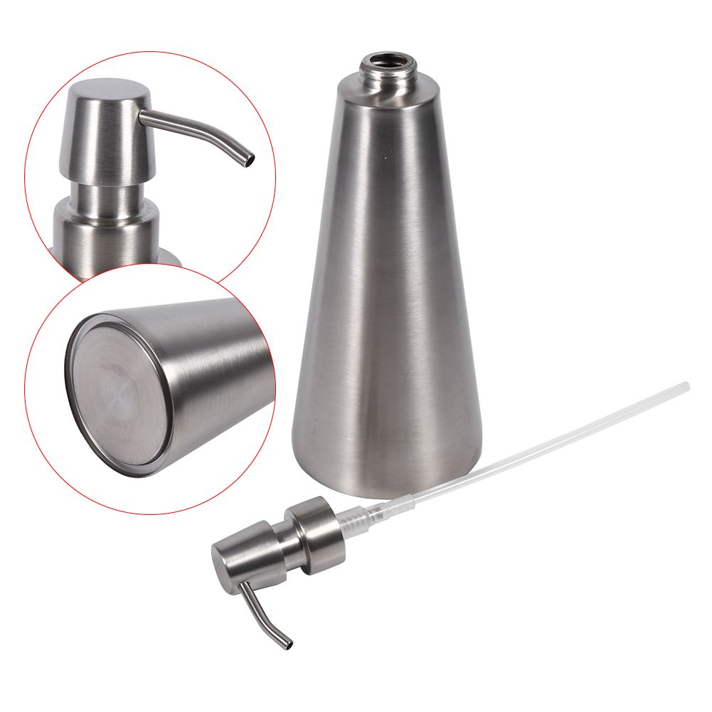 1PC 800ml Large Capacity Stainless Steel Pump Soap Dispenser Countertop view 10