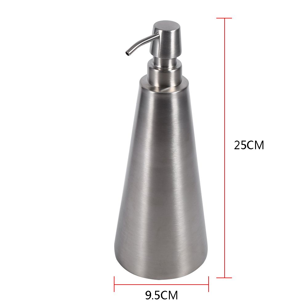 1PC 800ml Large Capacity Stainless Steel Pump Soap Dispenser Countertop view 11