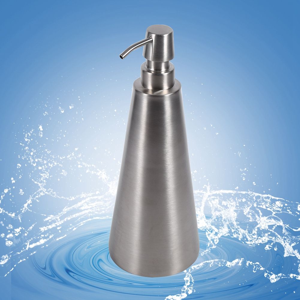 1PC 800ml Large Capacity Stainless Steel Pump Soap Dispenser Countertop view 12
