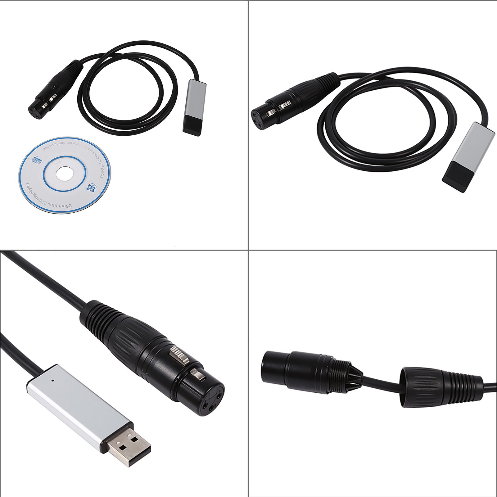Mini USB to DMX Interface Adapter Controller DMX512 Computer Stage Lighting view 11
