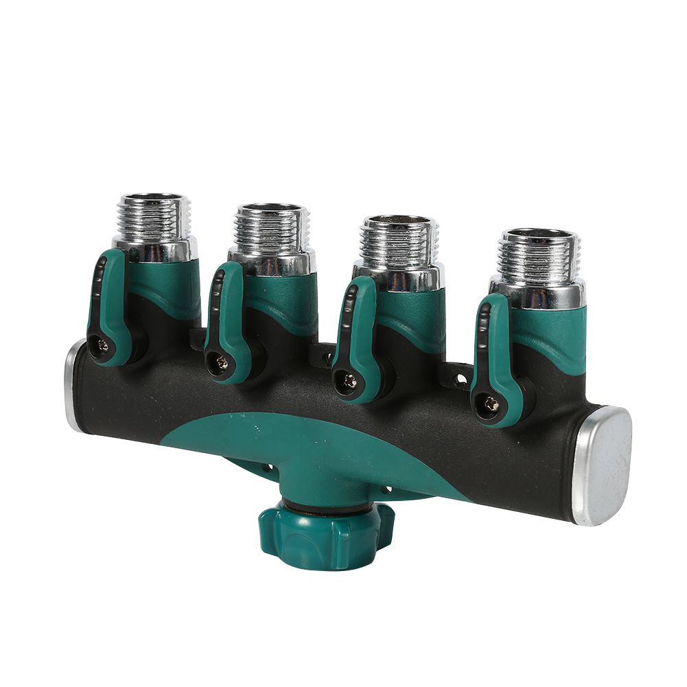 4 Way Water Tap Converter Connector Splitter Hose Pipe Adapter Garden — image 1
