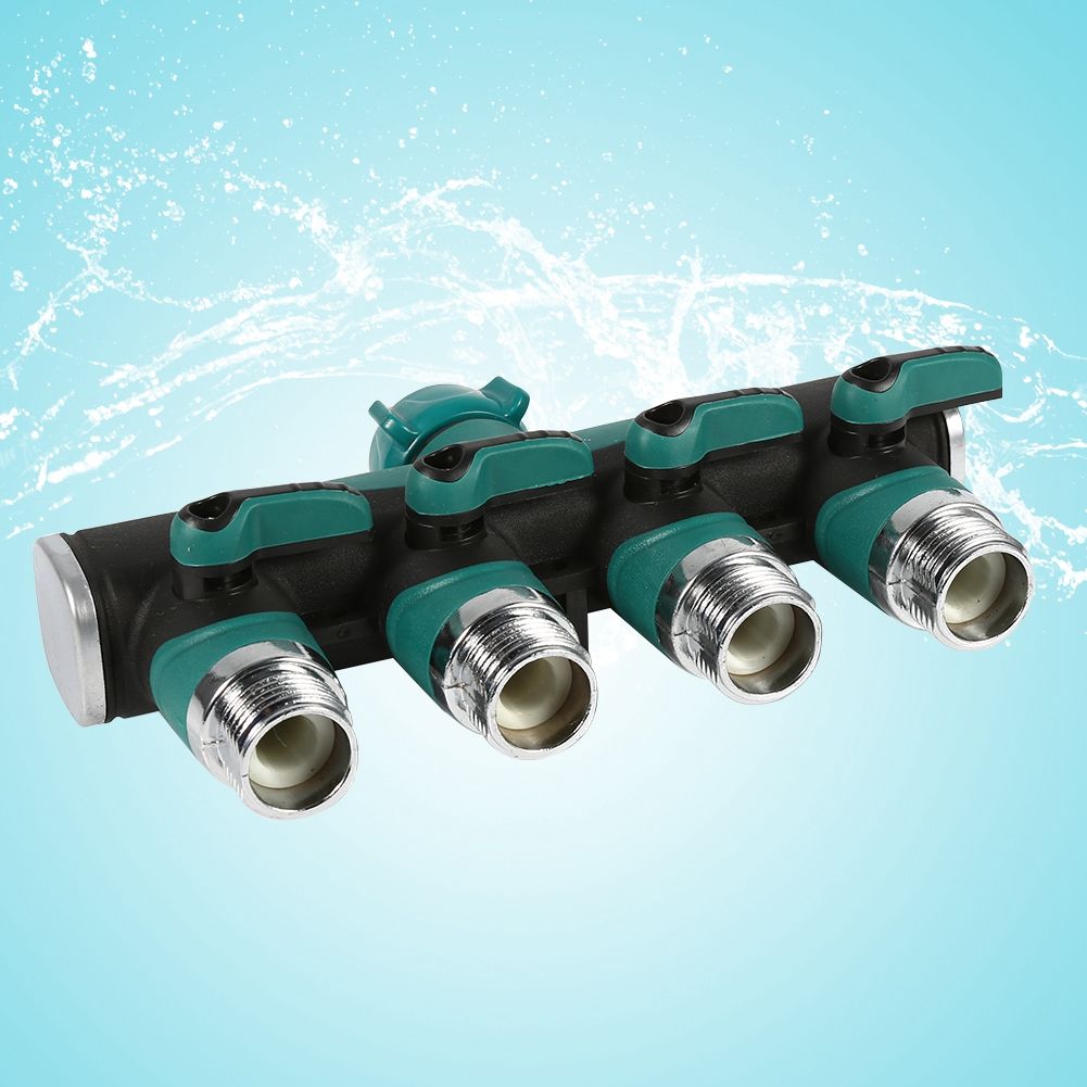 4 Way Water Tap Converter Connector Splitter Hose Pipe Adapter Garden view 12