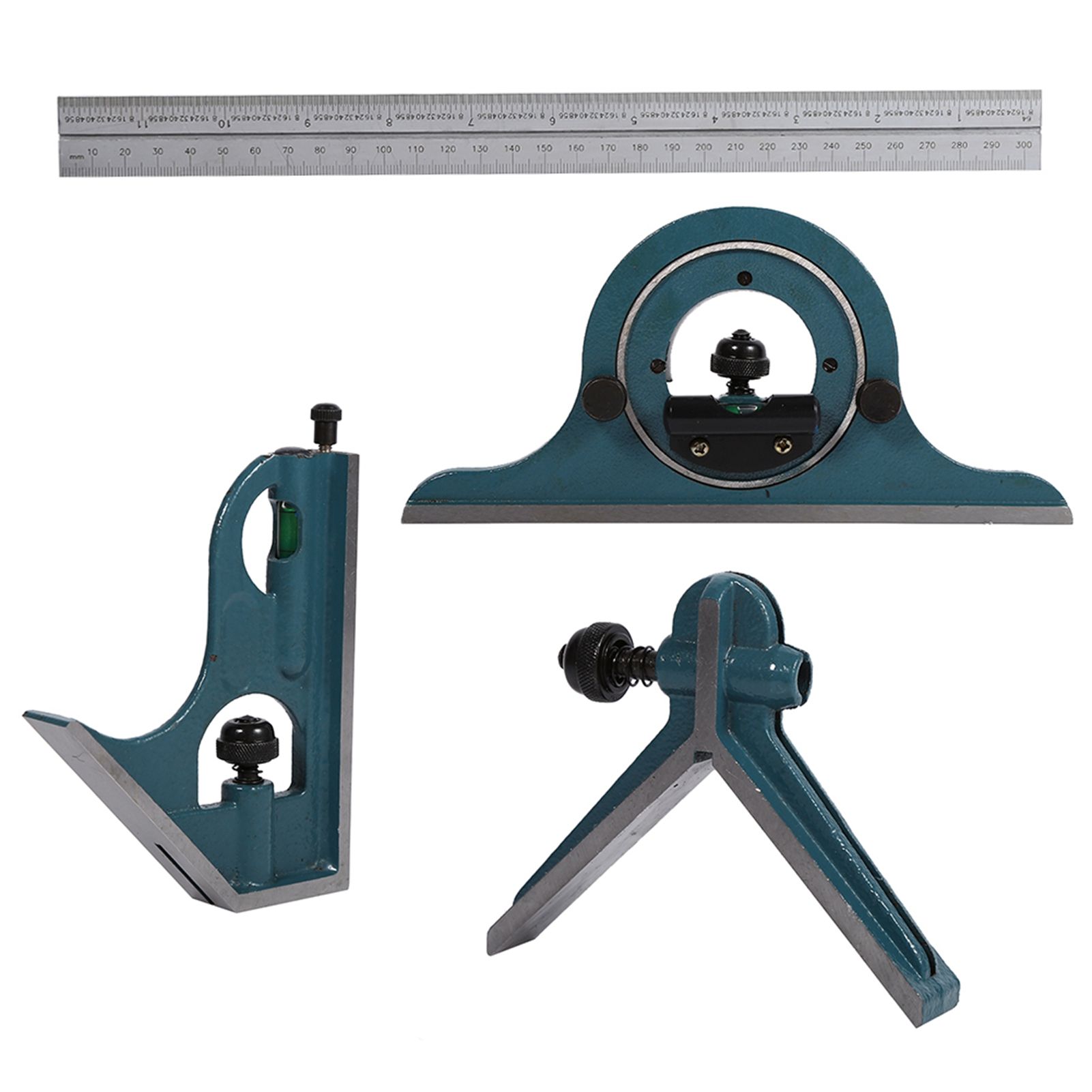 1x Stainless Steel Universal Bevel 180 Degree Angle Combination Square view 9