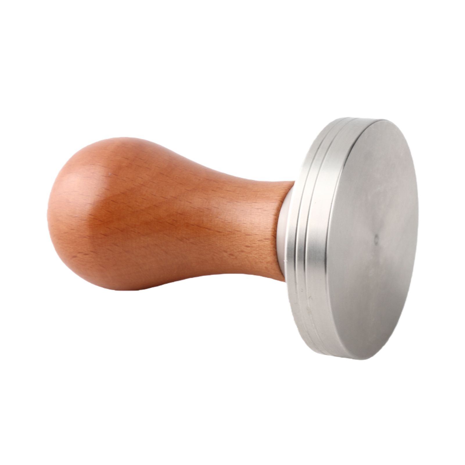 1Pc Wooden Handle Stainless Steel Espresso Coffee Tamper Press Tool with 58mm