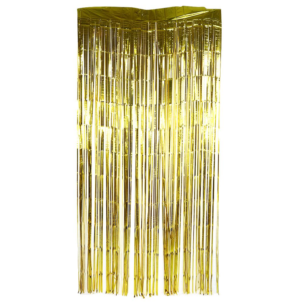 Birthday Wedding Party Reusable Foil Fringe Curtain Doorway Room Hanging — image 1