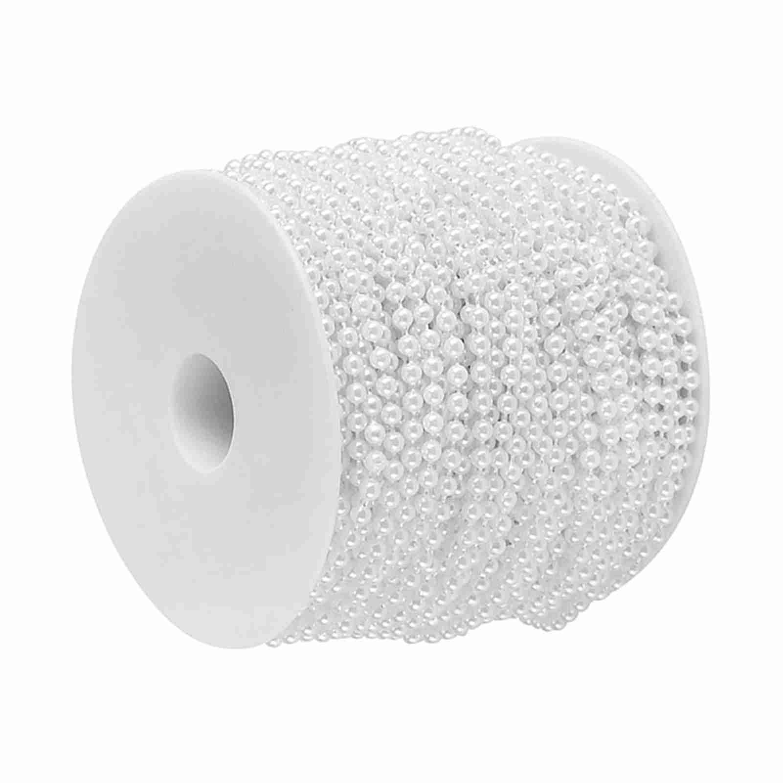 40m/roll 4mm Artificial Pearl DIY Ornaments Beads Curtain Wedding/Festival view 4