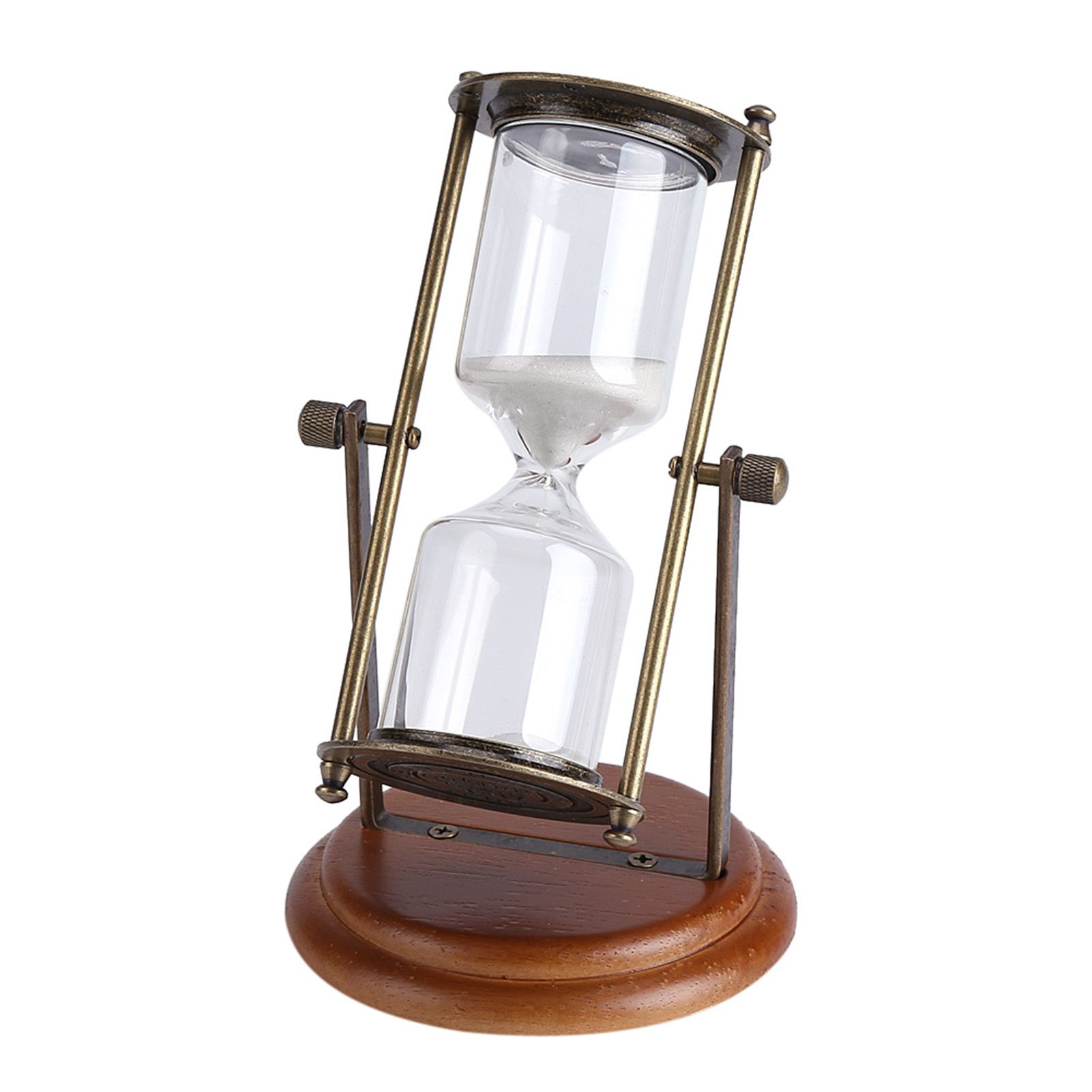 15 Minutes Metal Rotating Sand Glass Timer Clock Hourglass Table Ornament Home view 2