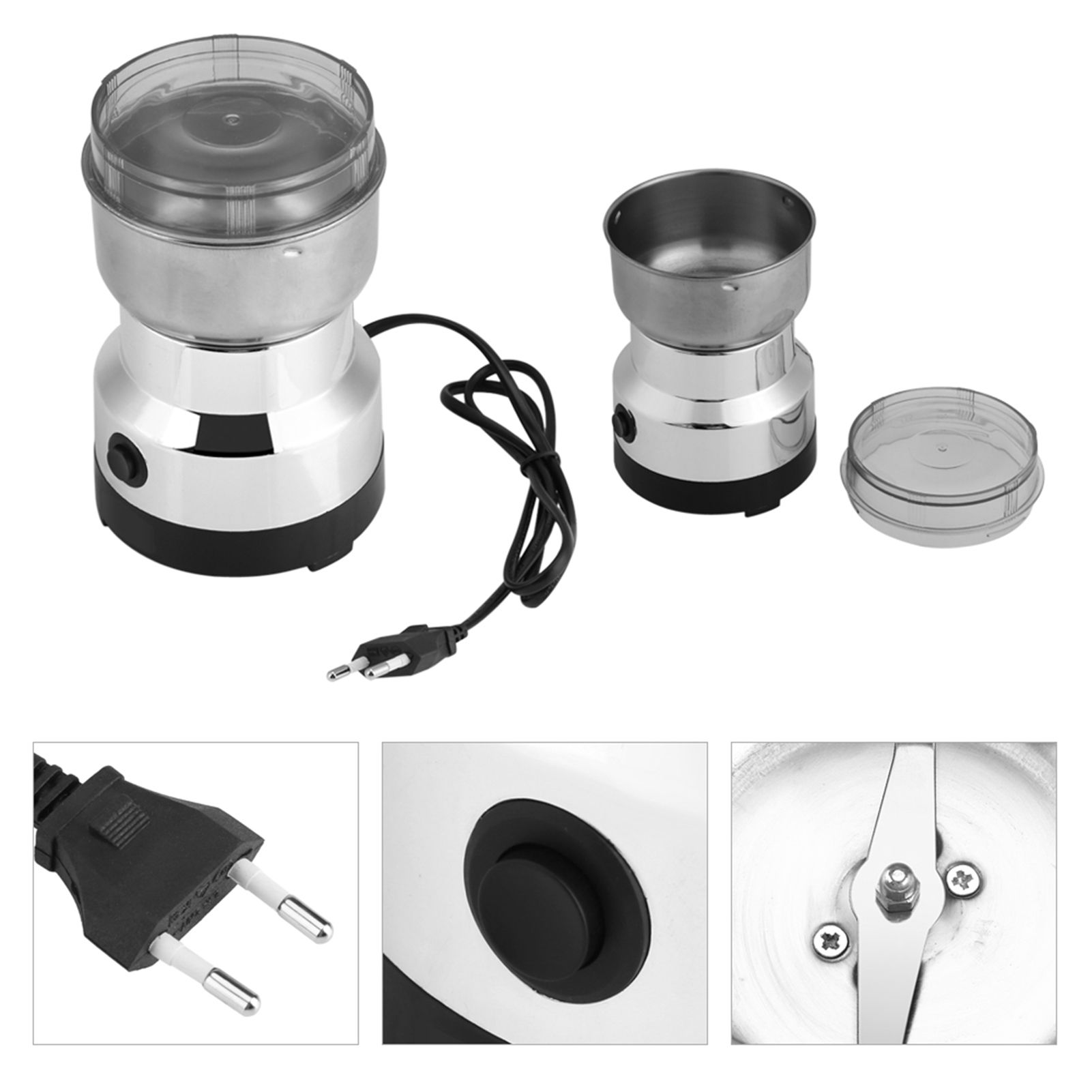 Electric Stainless Steel Grinding Coffee Bean Milling Machine Home Office view 3