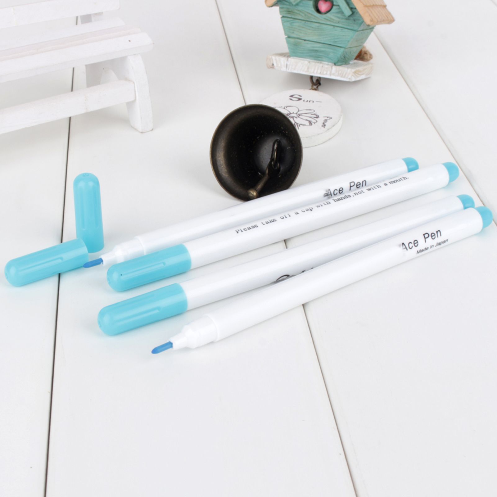 4Pcs Stitch Markers Soluble Cross Stitch Water Erasable Pens Grommet Ink view 3