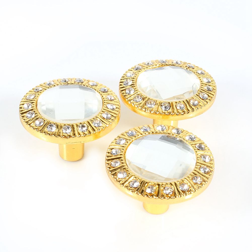 10pcs Clear Diamond Crystal Glass Wardrobe Knob Cupboard Drawer Door Pull Handle view 8