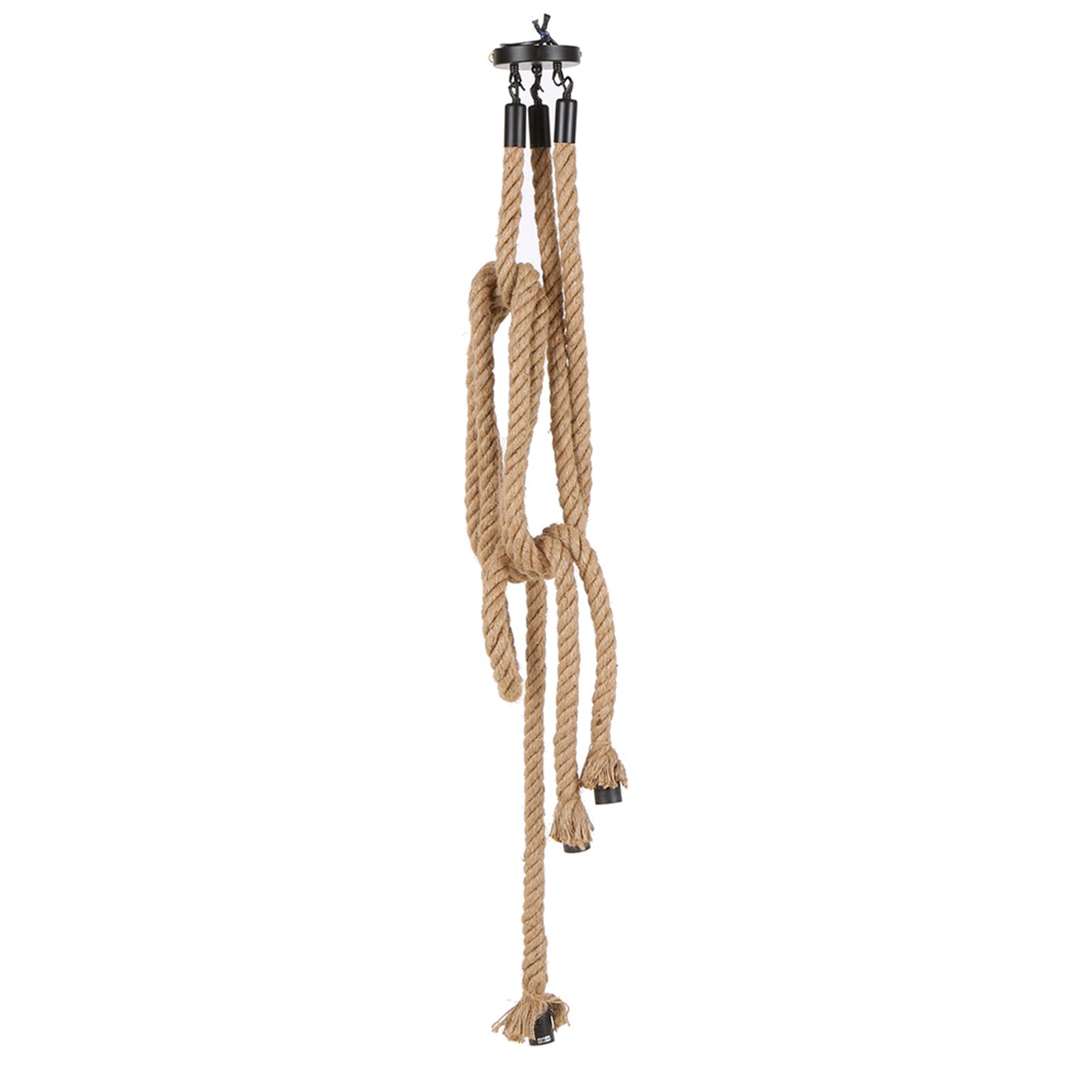 Tomshine 2M AC 220-240V Triple E27 Holders 3 Heads Hemp Rope Pendant Light view 2