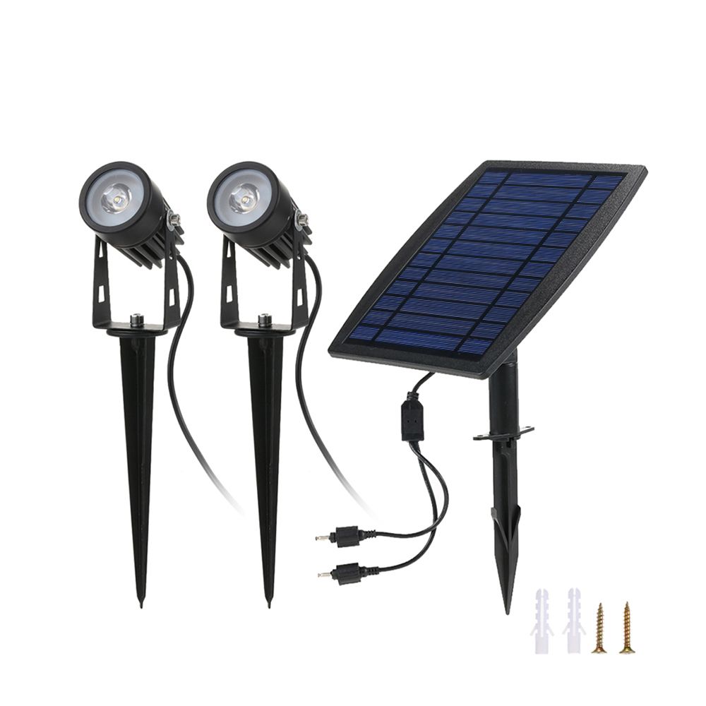 Tomshine 2W Dual Solar Powered Spotlights 130LM 2-IN-1 Water Resistant Outdoor view 2