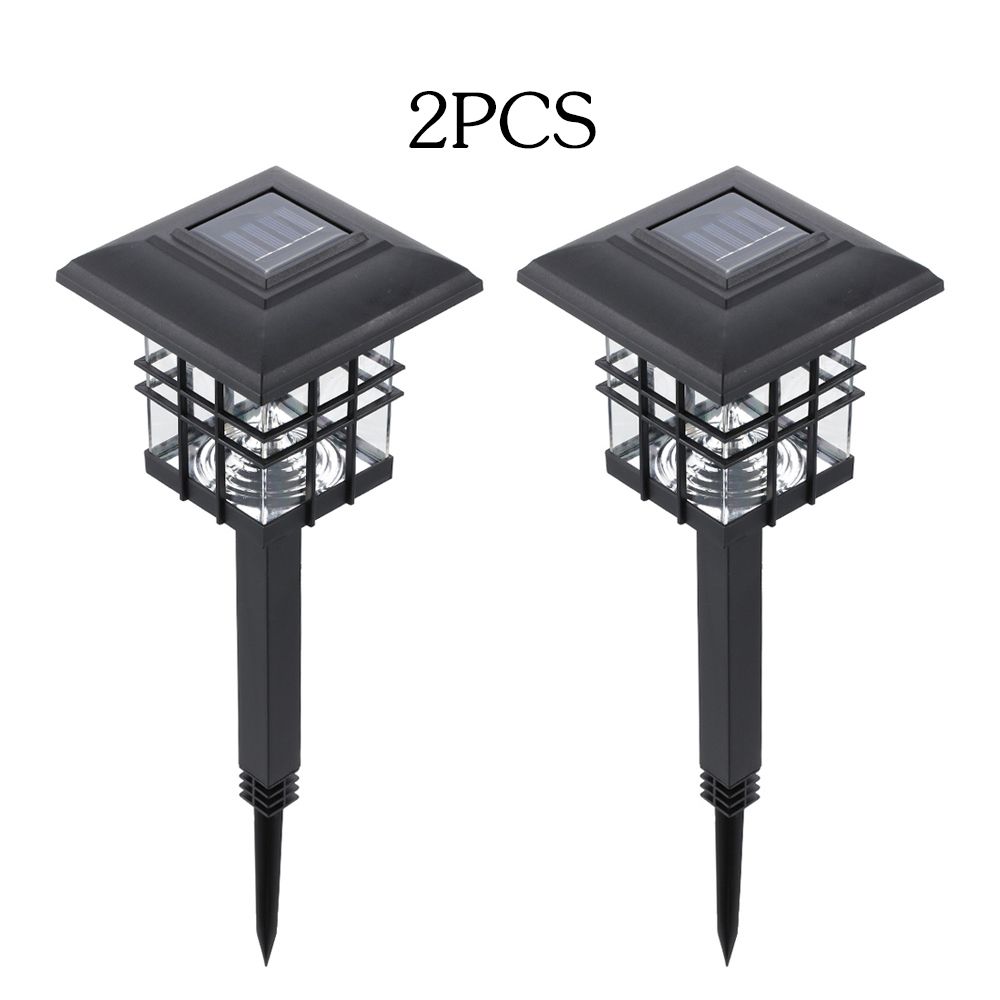 Tomshine 0.2 W 2 Pack Solar Powered LED Garden Yard Bollard Pillar Light Lawn view 4