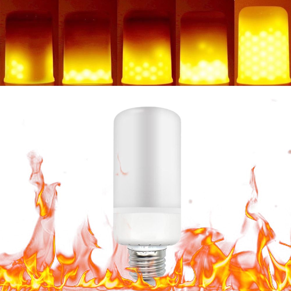 LED Flame Flickering Effect Fire Light Bulb 3 Lighting Modes E27 Base SMD2835 view 2