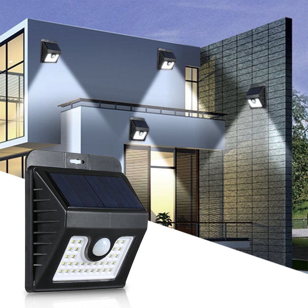 1 Pcs LED Solar Power PIR Motion Sensor Wall Light Outdoor Garden Lamp view 2