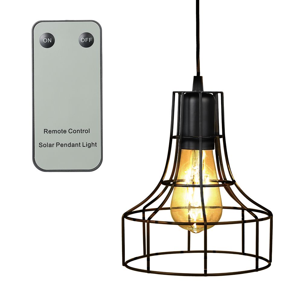 Solar Powered Energy Pendant Light Outdoor Lamp Sensitive Light Remote Control view 2