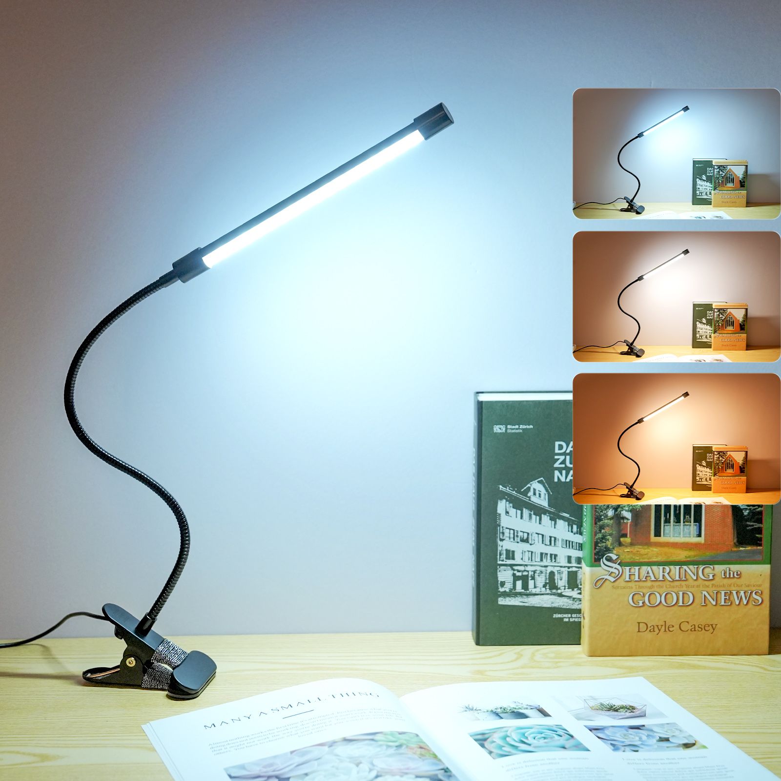 DC5V 10W 36 LED Clamp Clip Desk Lamp USB Powered Operated/ 3 Colors view 3