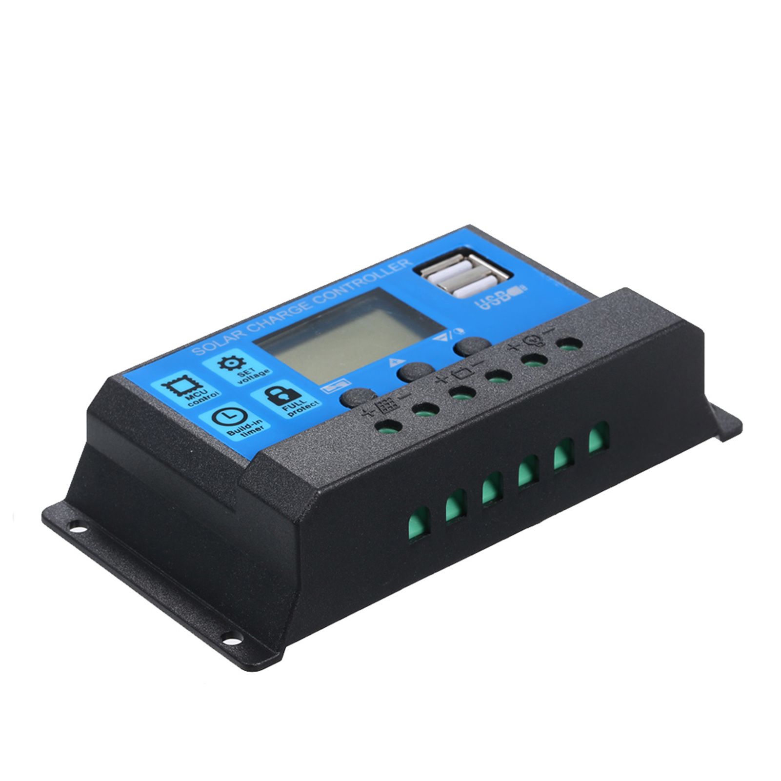 30A 12V / 24V Solar Charge Controller PWM Intelligent Regulator With USB 5V 2.5A — image 1