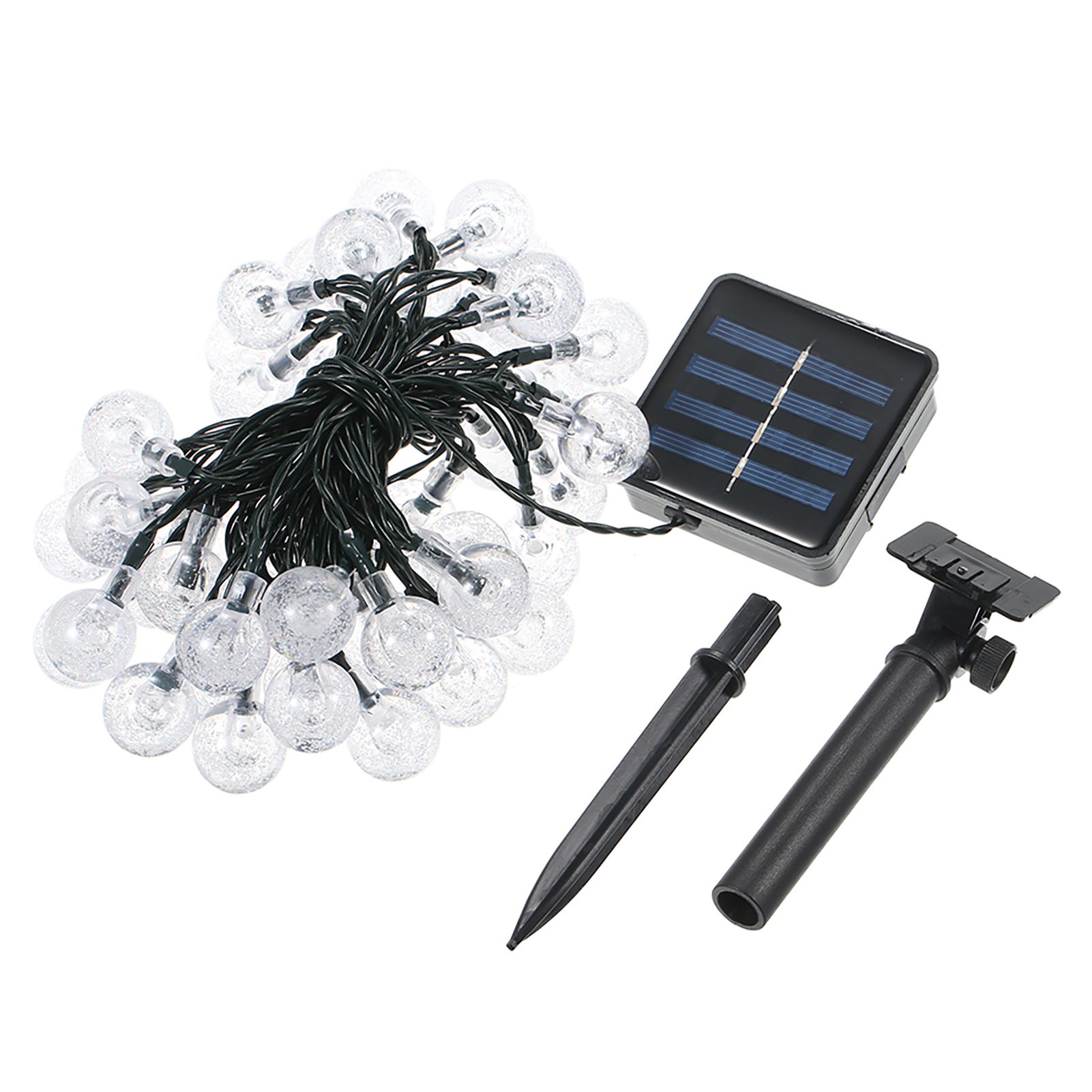 5W 17Meters/ 55.8Ft 100LEDs Solar Powered Energy Ball Outdoor String Light view 4
