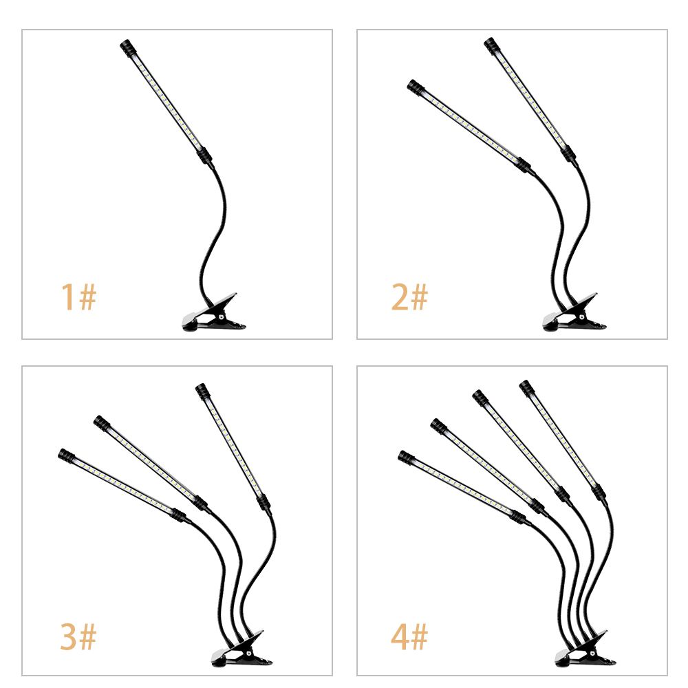 USB Plant Grow Light Sunlight White Full Spectrum Lighting Angle Adjustable