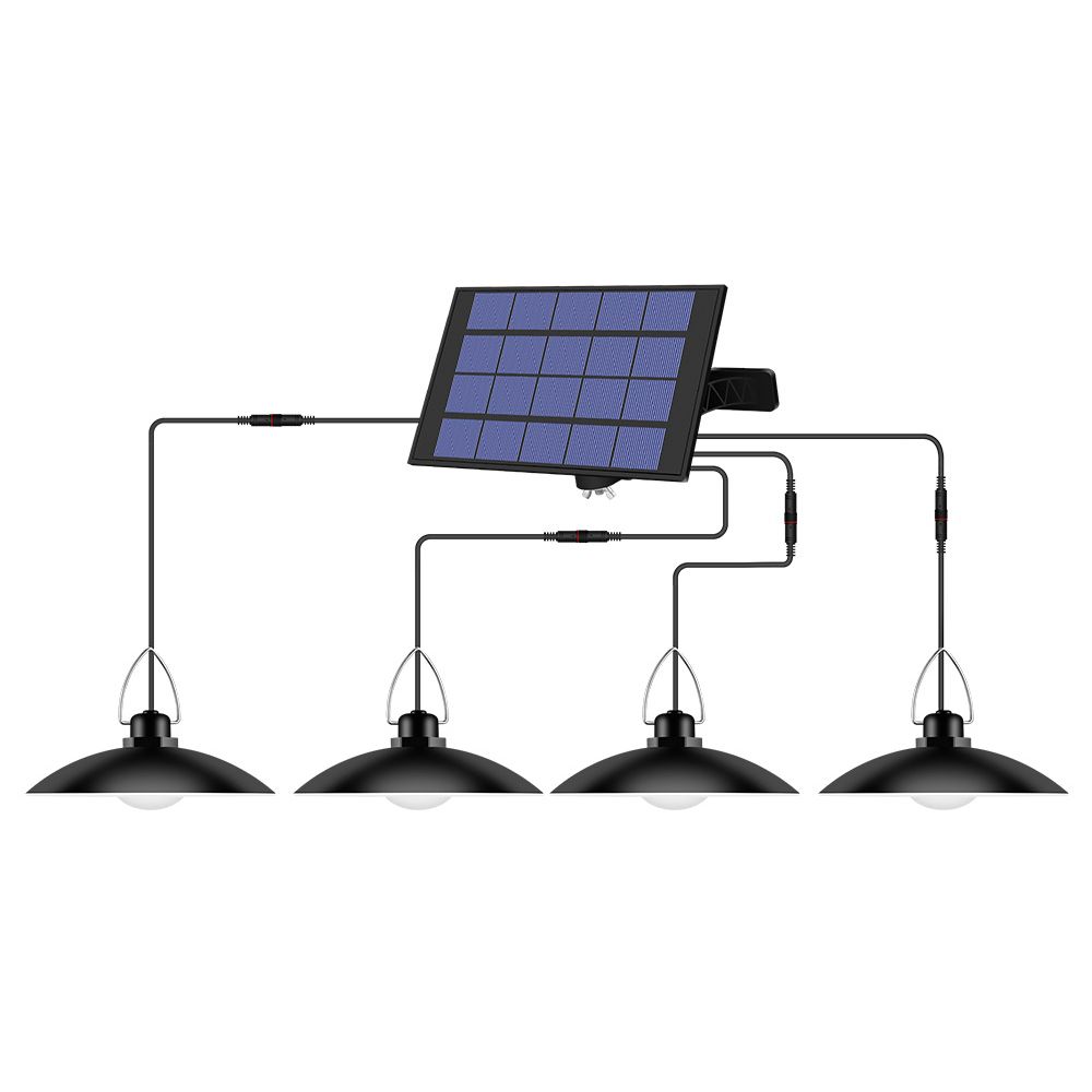 Solar Powered Pendants Light with Adjustable Panel Auto ON/OFF Lighting Sensor view 2