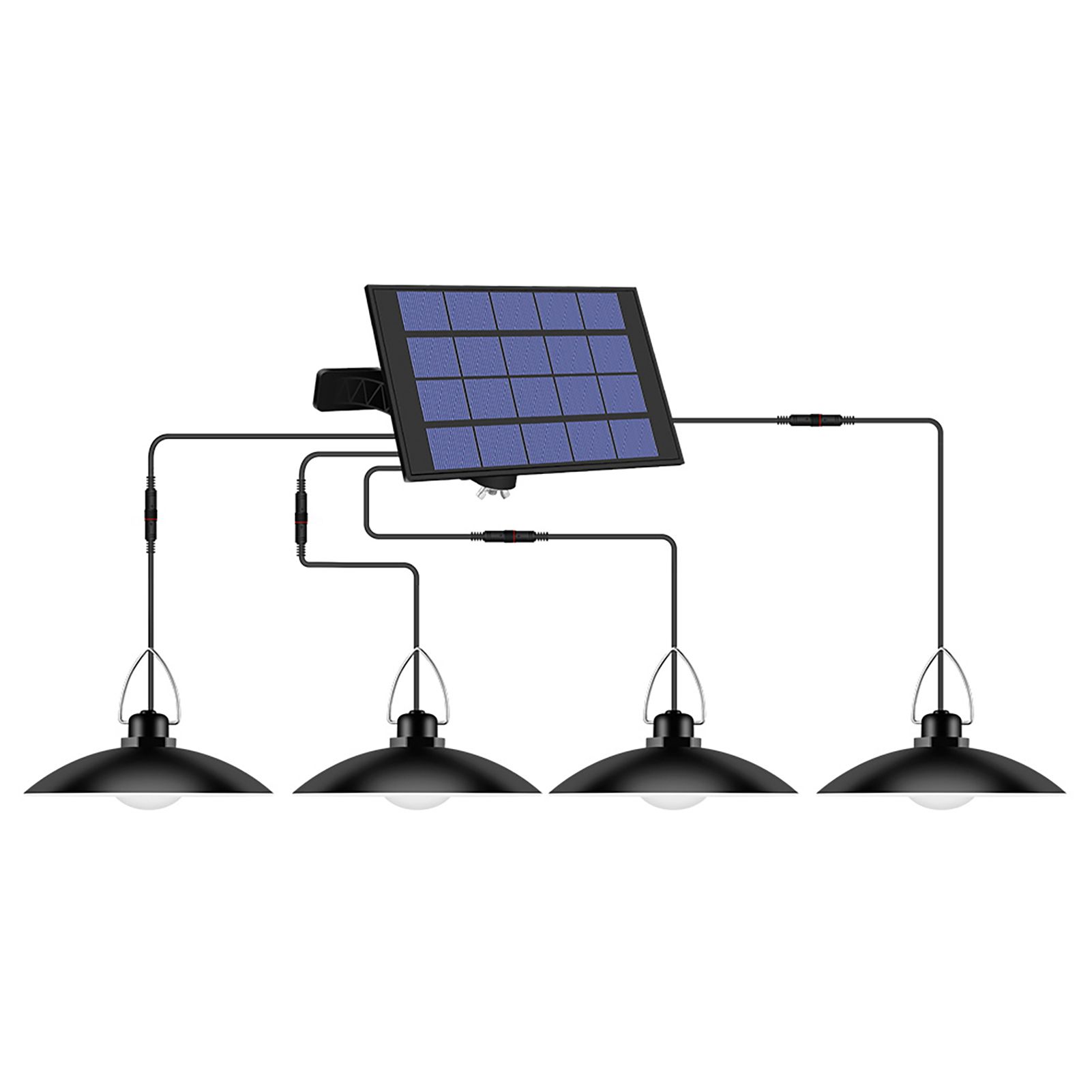 Solar Powered Pendants Light with Adjustable Panel Auto ON/OFF Lighting Sensor view 2