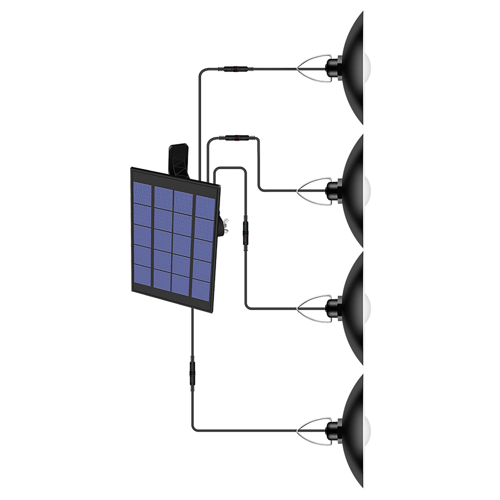 Solar Powered Pendants Light with Adjustable Panel Auto ON/OFF Lighting Sensor view 3