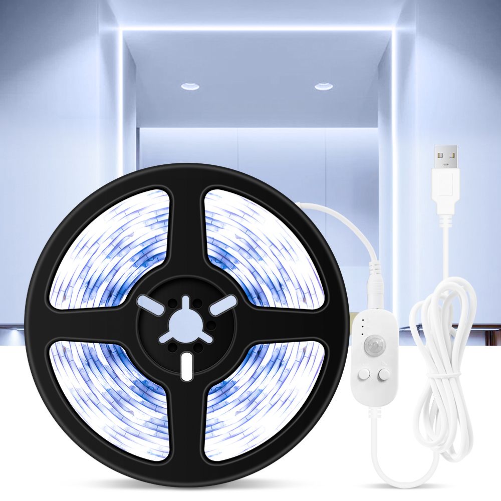 USB Dimmable LEDs Strips Light PIR Motion Sensor 1m 60LEDs Rope Light for TV — image 1