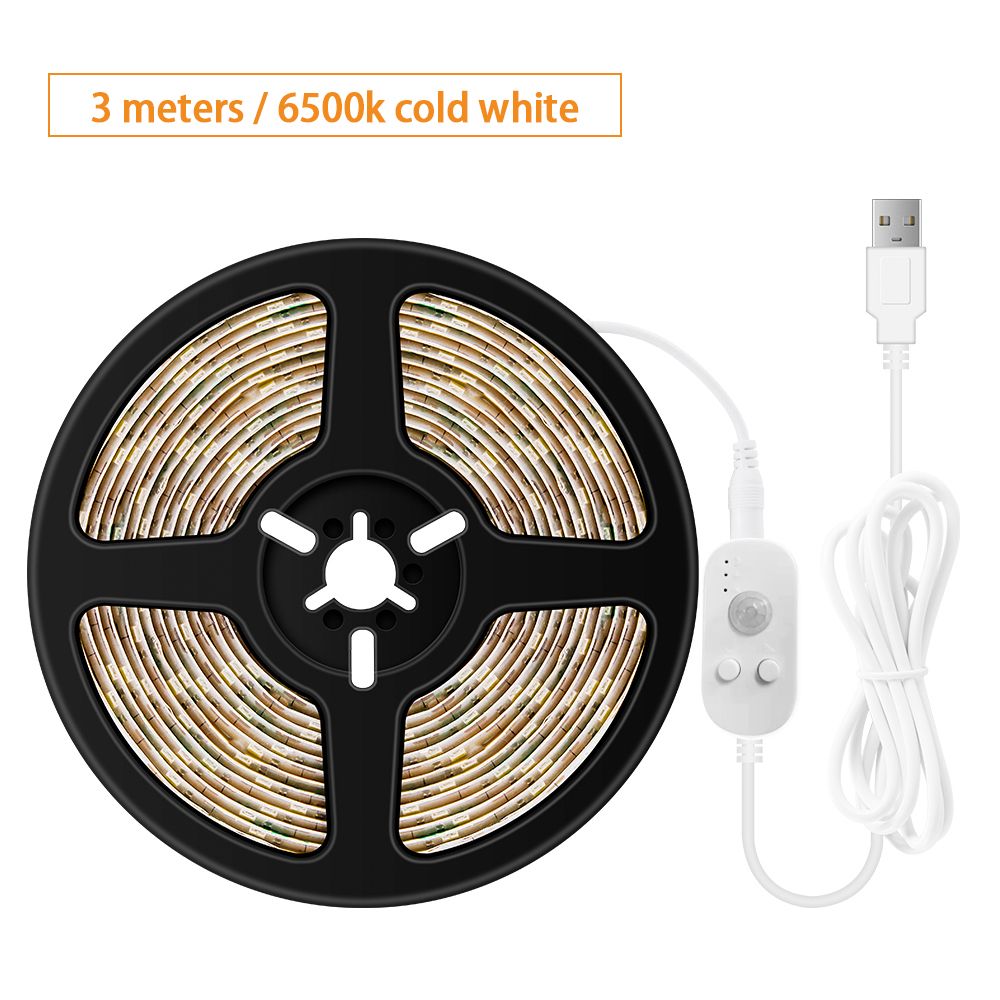 USB Dimmable LEDs Strips Light PIR Motion Sensor 3 Meter 180LEDs Rope Light view 2