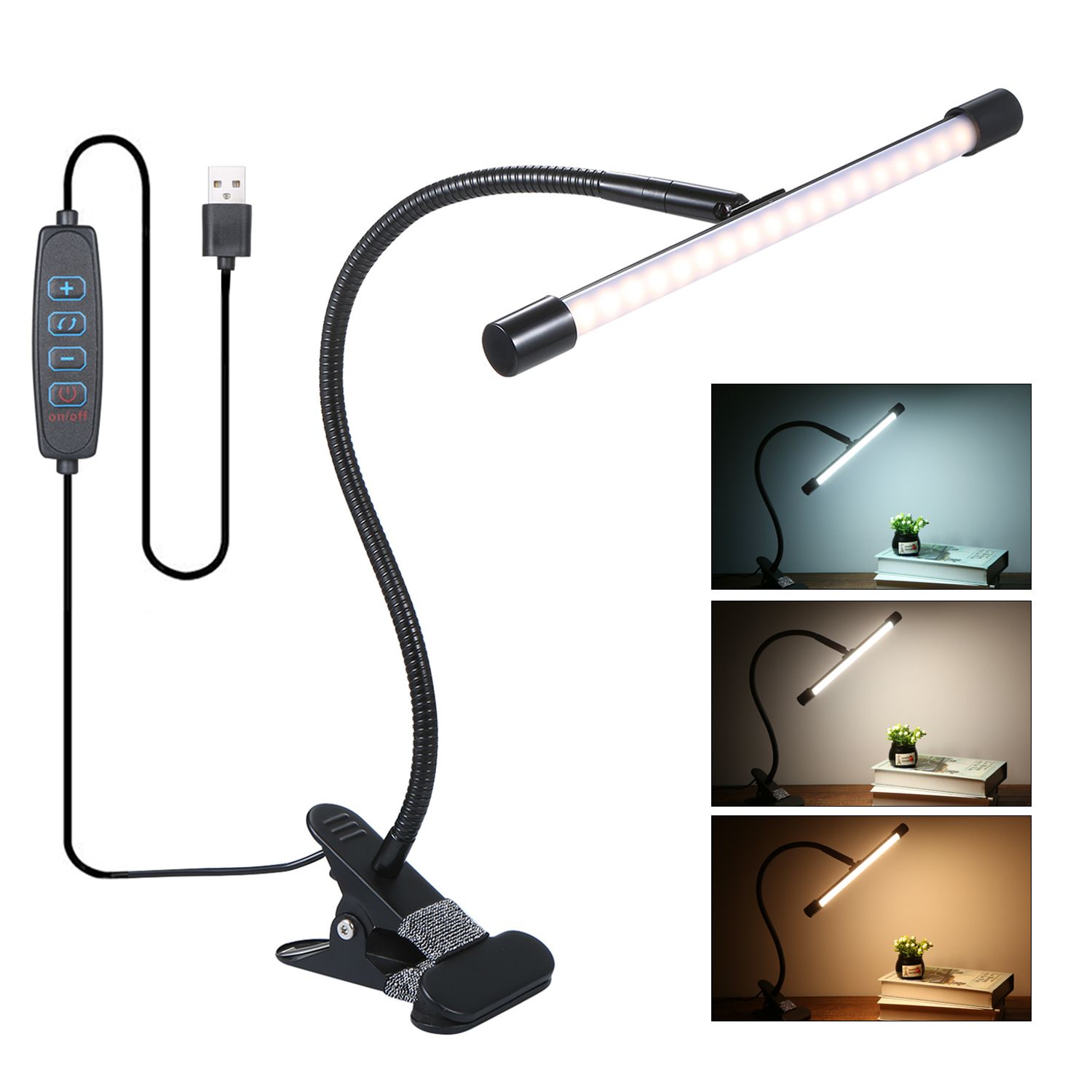 D C 5 V 7 W 36 LEDs Clamp Clip Desk Light Table Lamp USB Powered Operated 3 view 2