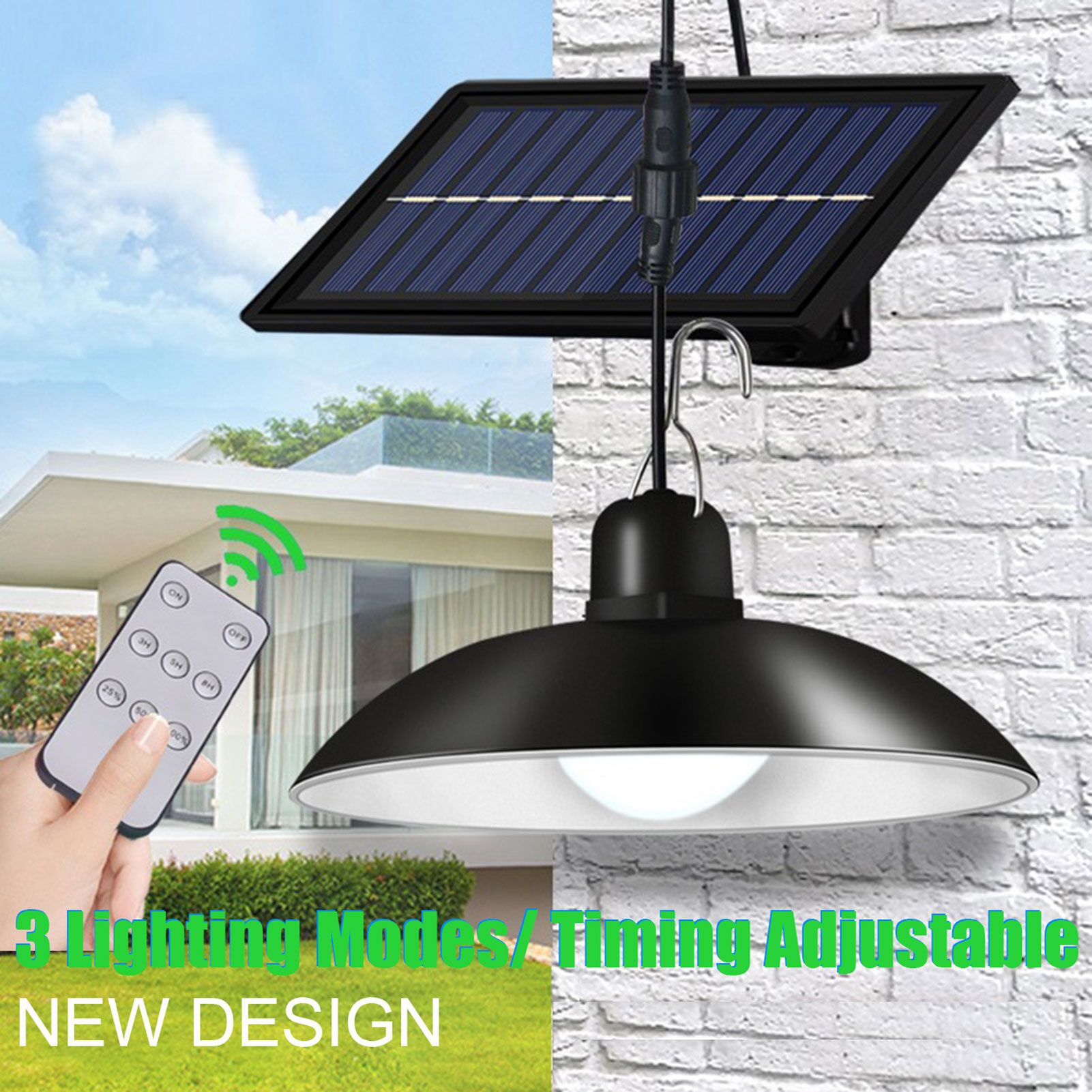Solar Chandelier LED Bright Bulb Lamp Outdoor Waterproof Energy Saving Lamp 3